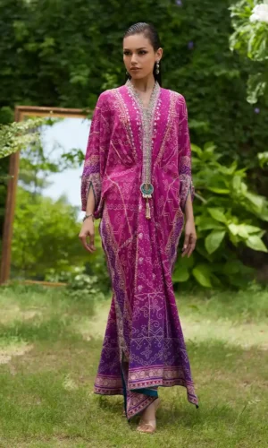 Zahli Magenta Ombre | Kaftan