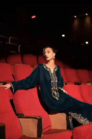 Statement Teal Velvet | Kaftan/قفطان/Caftan