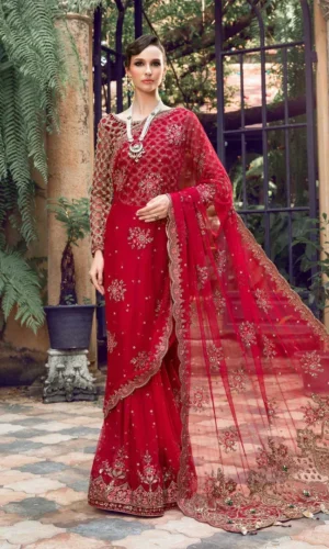 Maria B Couture Saree | Adaliz