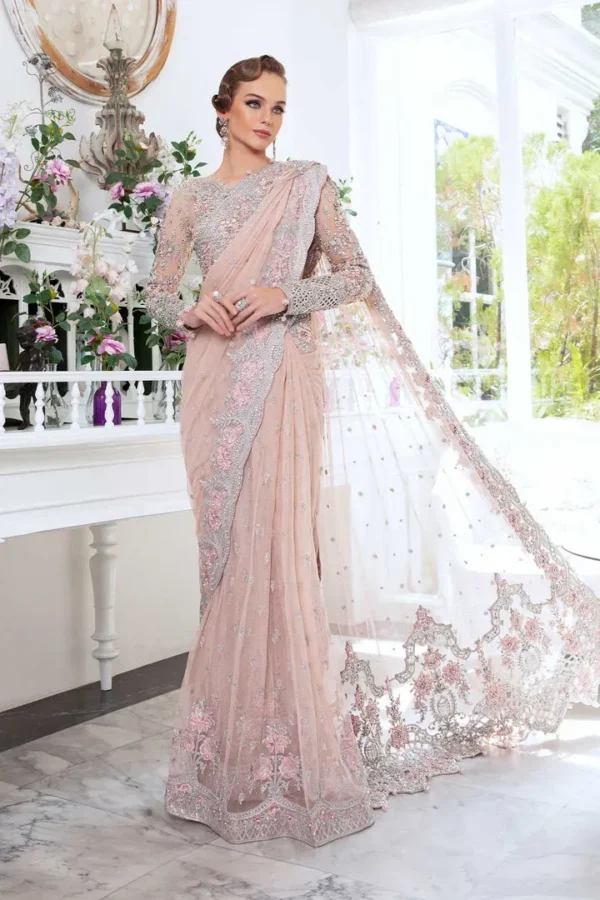 Maria B Couture Saree | Dahlia