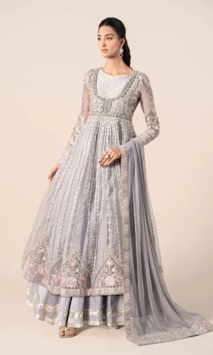 3 Piece Embroidered Organza Suit | SF-EF25-43