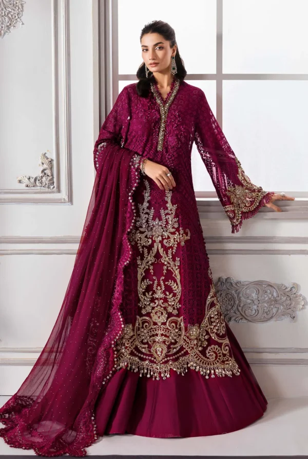 Maria B Embroidered Chiffon Suit | BD-3003