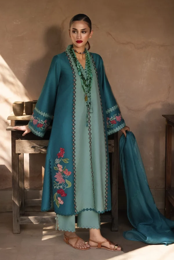 Crimson Mitti Winter Pret 25 - Rani Vogue(Turquoise)