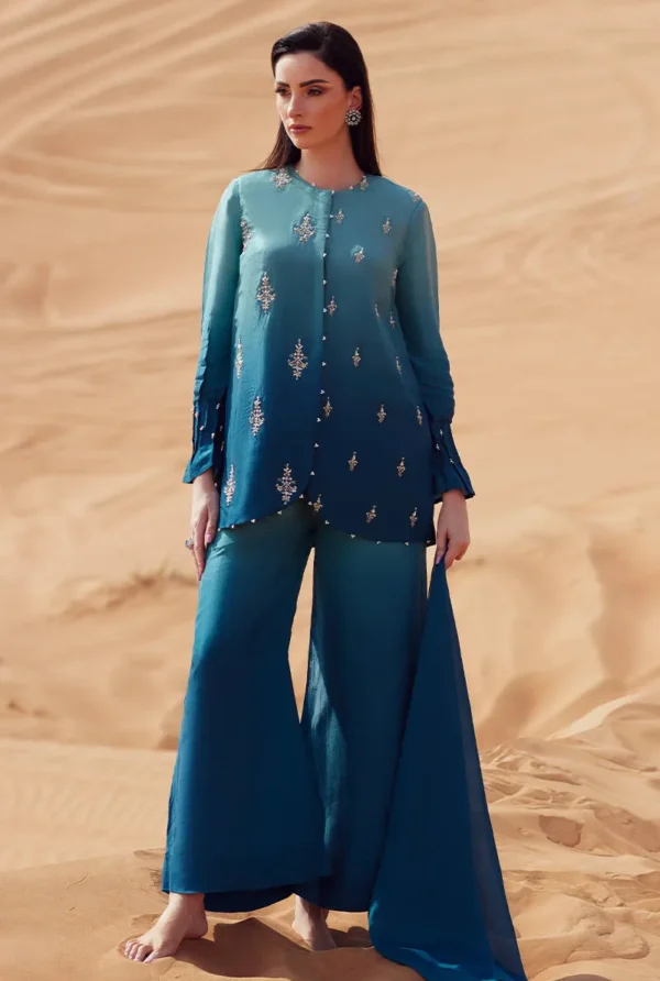 Zainab Salman Silk Solids 26 - Ocean Lagoon