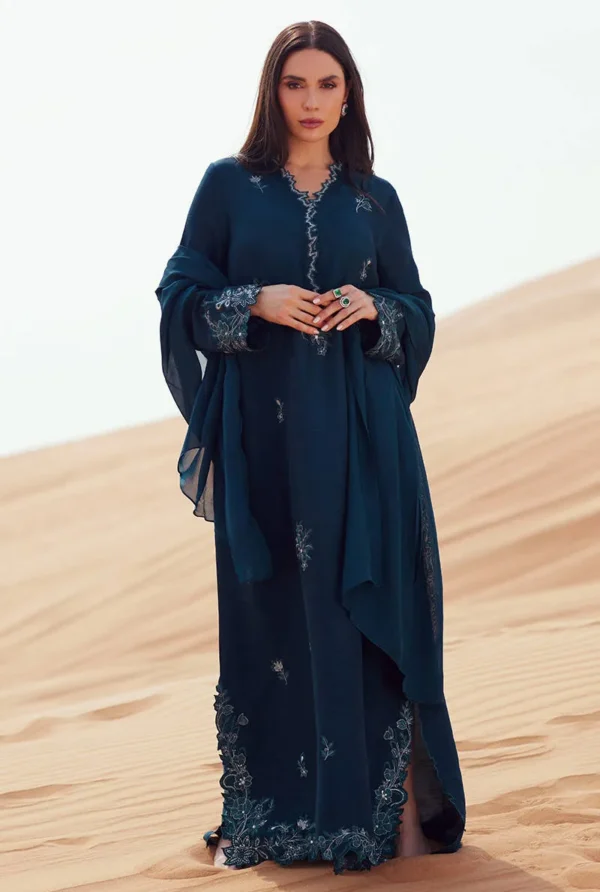 Zainab Salman Silk Solids 26 - Deep Bay