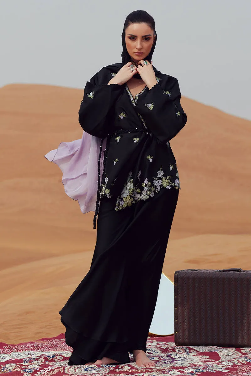 Zainab Salman Silk Solids 26 - Black Berry