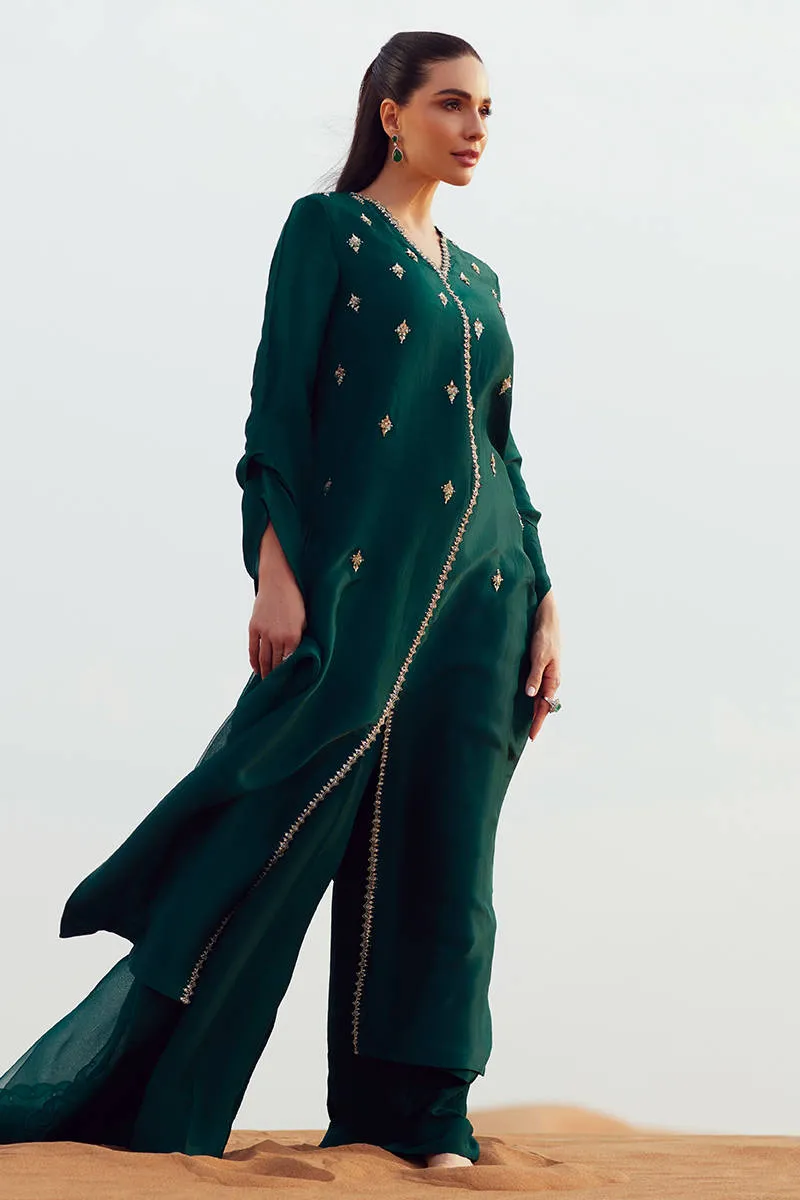 Zainab Salman Silk Solids 26 - Forest Pines