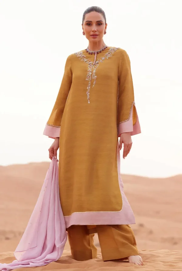 Zainab Salman Silk Solids 26 - Sunset Gold