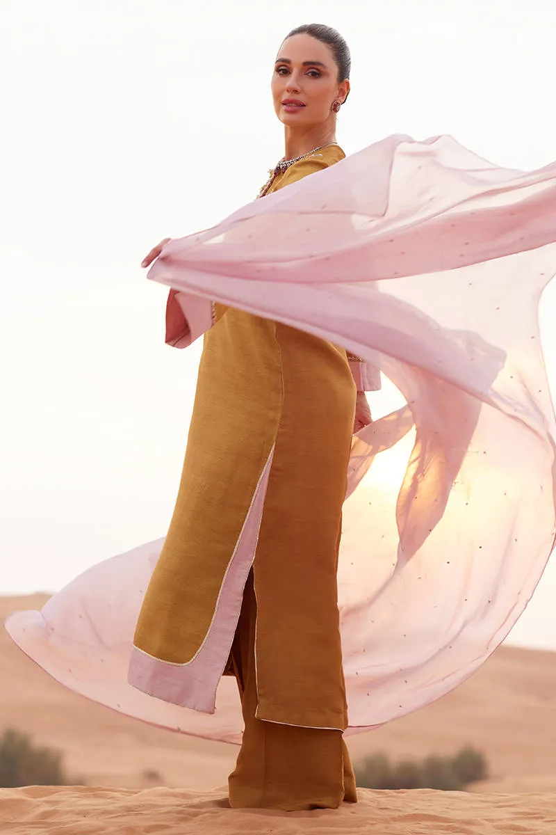 Zainab Salman Silk Solids 26 - Sunset Gold