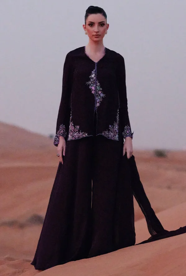 Zainab Salman Silk Solids 26 - Deep Plum