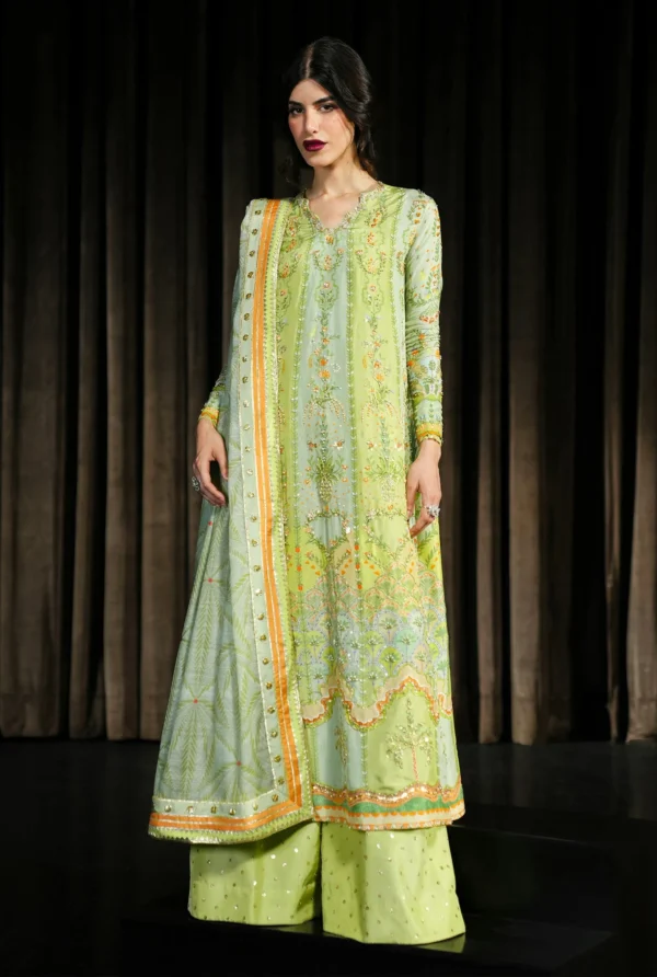Crimson Eid Prints - Rangralli - Lime